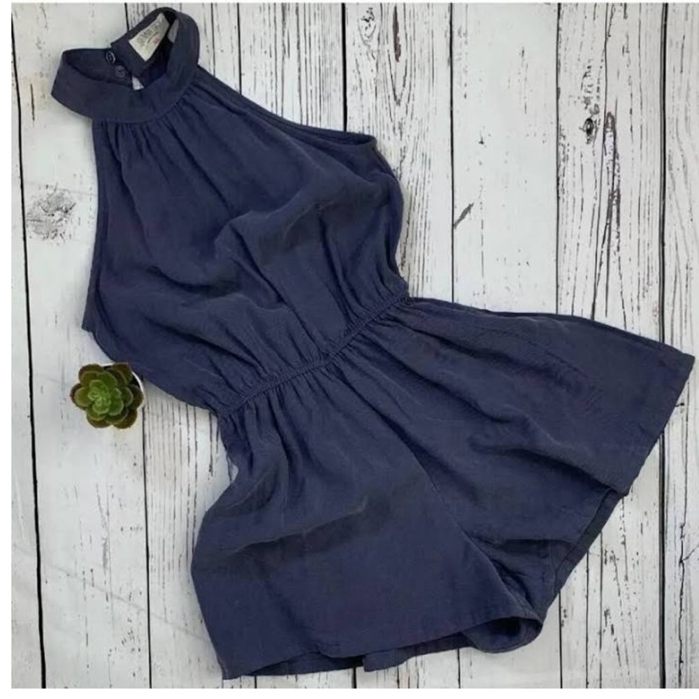 Gray High Neck Romper